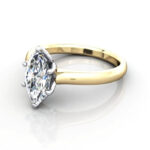 Marquise Cut Solitaire Diamond Ring Yellow Gold RS19 LF Marquise Cut Solitaire Diamond Ring Yellow Gold RS19 LF