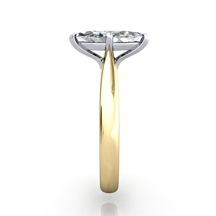 Marquise Cut Solitaire Diamond Ring Yellow Gold RS28 SV