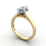 Marquise Cut Solitaire Diamond Ring Yellow Gold RS34 3D Marquise Cut Solitaire Diamond Ring Yellow Gold RS34 3D