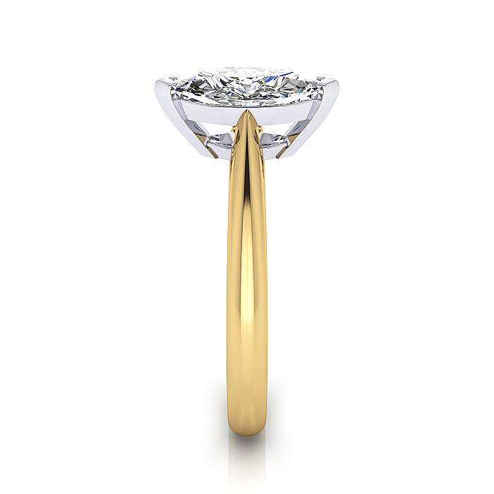 Marquise Cut Solitaire Diamond Ring Yellow Gold RS5 SV Marquise Cut Solitaire Diamond Ring Yellow Gold RS5 SV