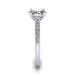 Oval Cut Solitaire Accent Diamond Ring Platinum RSA1 SV