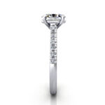 Oval Cut Solitaire Accent Diamond Ring Platinum RSA44 SV