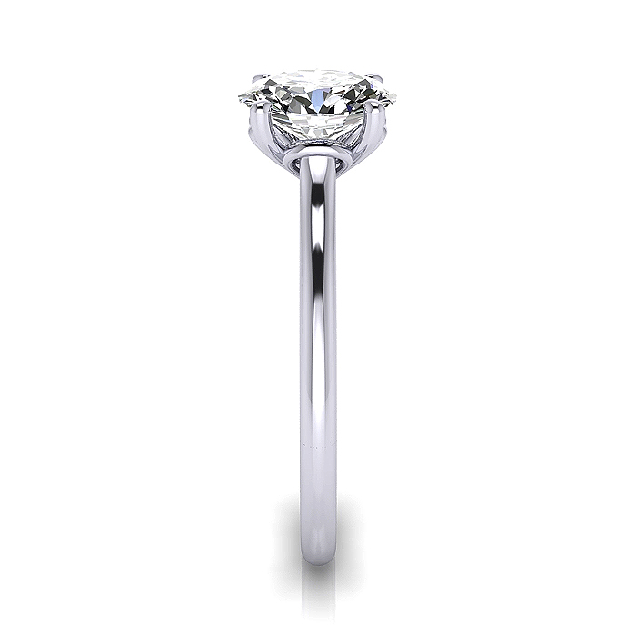 Oval Cut Solitaire Diamond Ring Platinum RS1 SV Oval Cut Solitaire Diamond Ring Platinum RS1 SV