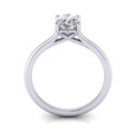 Oval Cut Solitaire Diamond Ring Platinum RS1 TF Oval Cut Solitaire Diamond Ring Platinum RS1 TF