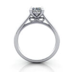 Oval Cut Solitaire Diamond Ring Platinum RS34 TF Oval Cut Solitaire Diamond Ring Platinum RS34 TF