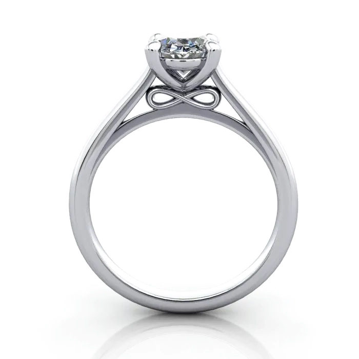 Oval Cut Solitaire Diamond Ring Platinum RS34 TF Oval Cut Solitaire Diamond Ring Platinum RS34 TF