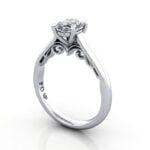 Oval Cut Solitaire Diamond Ring Platinum RS35 3D Oval Cut Solitaire Diamond Ring Platinum RS35 3D