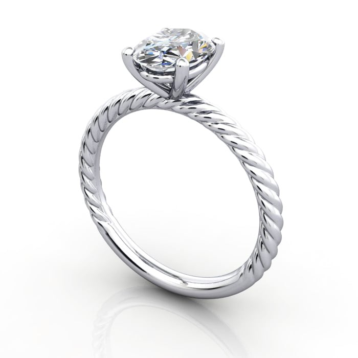 Oval Cut Solitaire Diamond Ring Platinum RS38 3D Oval Cut Solitaire Diamond Ring Platinum RS38 3D