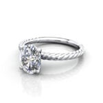 Oval Cut Solitaire Diamond Ring Platinum RS38 LF Oval Cut Solitaire Diamond Ring Platinum RS38 LF