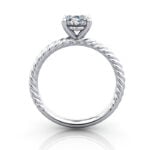 Oval Cut Solitaire Diamond Ring Platinum RS38 TF Oval Cut Solitaire Diamond Ring Platinum RS38 TF