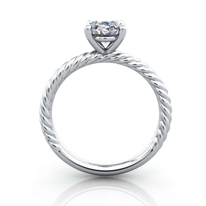 Oval Cut Solitaire Diamond Ring Platinum RS38 TF Oval Cut Solitaire Diamond Ring Platinum RS38 TF