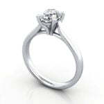 Oval Cut Solitaire Diamond Ring Platinum RS41 3D Oval Cut Solitaire Diamond Ring Platinum RS41 3D