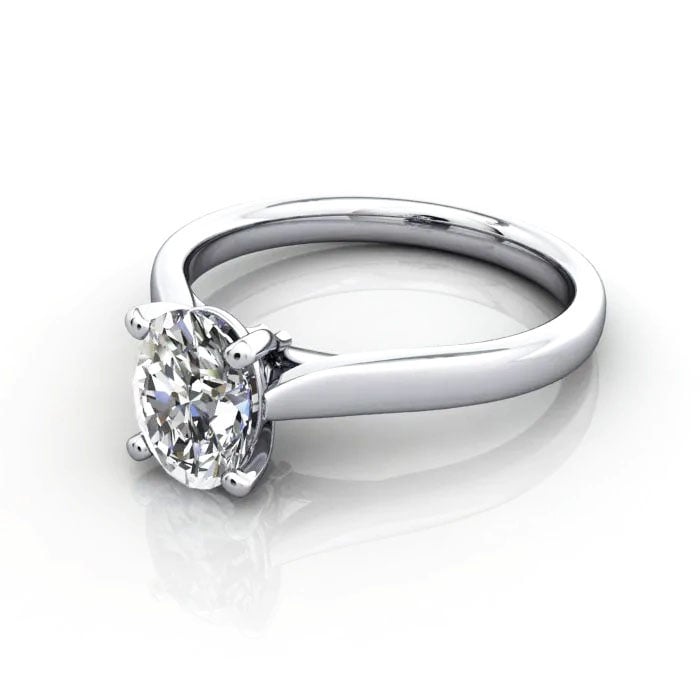 Oval Cut Solitaire Diamond Ring Platinum RS41 LF Oval Cut Solitaire Diamond Ring Platinum RS41 LF