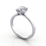 Oval Cut Solitaire Diamond Ring Platinum RS44 3D Oval Cut Solitaire Diamond Ring Platinum RS44 3D