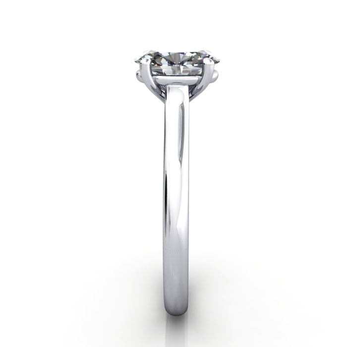 Oval Cut Solitaire Diamond Ring Platinum RS44 SV Oval Cut Solitaire Diamond Ring Platinum RS44 SV