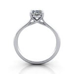 Oval Cut Solitaire Diamond Ring Platinum RS44 TF Oval Cut Solitaire Diamond Ring Platinum RS44 TF