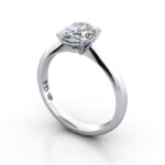 Oval Cut Solitaire Diamond Ring Platinum RS48 3D Oval Cut Solitaire Diamond Ring Platinum RS48 3D