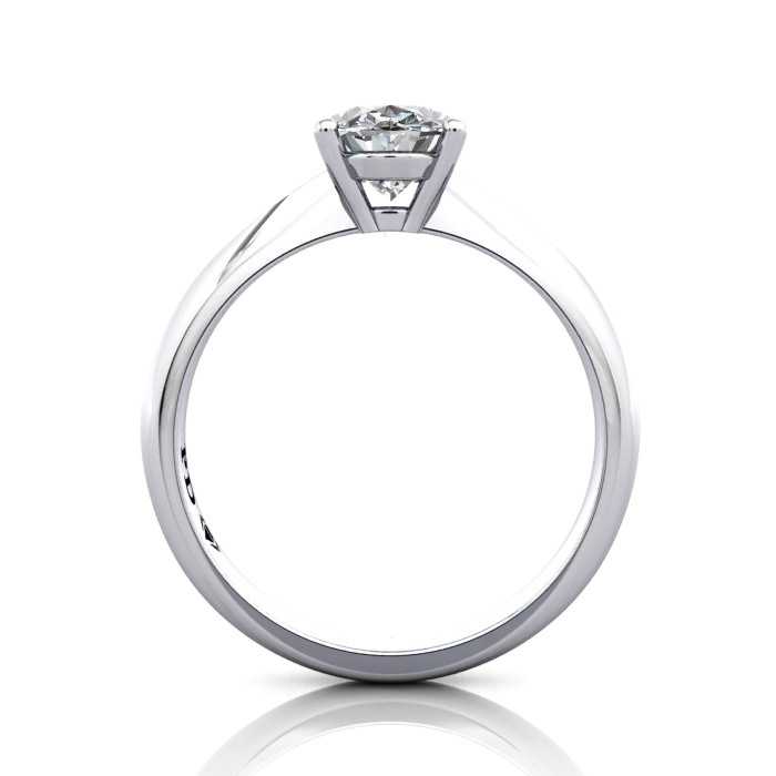 Oval Cut Solitaire Diamond Ring Platinum RS48 TF Oval Cut Solitaire Diamond Ring Platinum RS48 TF