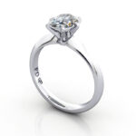 Oval Cut Solitaire Diamond Ring Platinum RS49 3D Oval Cut Solitaire Diamond Ring Platinum RS49 3D