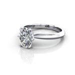 Oval Cut Solitaire Diamond Ring Platinum RS49 LF Oval Cut Solitaire Diamond Ring Platinum RS49 LF