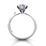 Oval Cut Solitaire Diamond Ring Platinum RS49 TF Oval Cut Solitaire Diamond Ring Platinum RS49 TF
