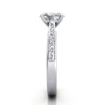 Oval Cut Solitaire Diamond Ring Platinum RS50 SV