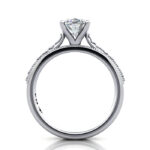 Oval Cut Solitaire Diamond Ring Platinum RS50 TF