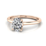 Oval Cut Solitaire Diamond Ring Rose Gold RS1 LF Oval Cut Solitaire Diamond Ring Rose Gold RS1 LF