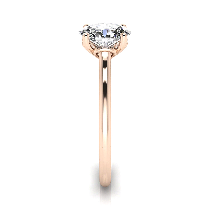 Oval Cut Solitaire Diamond Ring Rose Gold RS1 SV Oval Cut Solitaire Diamond Ring Rose Gold RS1 SV