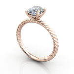 Oval Cut Solitaire Diamond Ring Rose Gold RS38 3D Oval Cut Solitaire Diamond Ring Rose Gold RS38 3D
