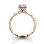 Oval Cut Solitaire Diamond Ring Rose Gold RS38 TF Oval Cut Solitaire Diamond Ring Rose Gold RS38 TF