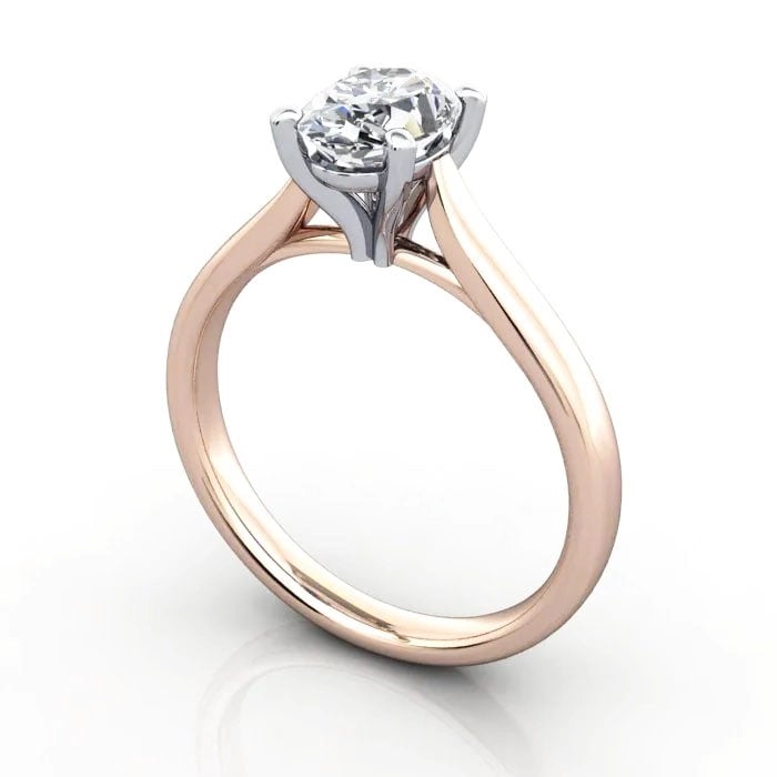 Oval Cut Solitaire Diamond Ring Rose Gold RS41 3D Oval Cut Solitaire Diamond Ring Rose Gold RS41 3D