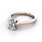 Oval Cut Solitaire Diamond Ring Rose Gold RS41 LF Oval Cut Solitaire Diamond Ring Rose Gold RS41 LF