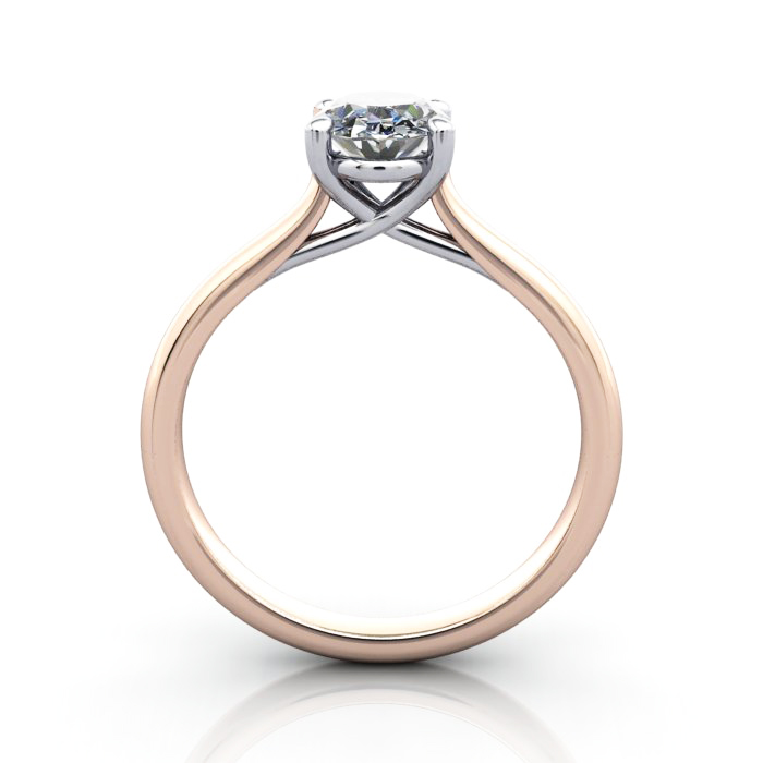 Oval Cut Solitaire Diamond Ring Rose Gold RS44 TF Oval Cut Solitaire Diamond Ring Rose Gold RS44 TF