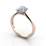 Oval Cut Solitaire Diamond Ring Rose Gold RS48 3D Oval Cut Solitaire Diamond Ring Rose Gold RS48 3D