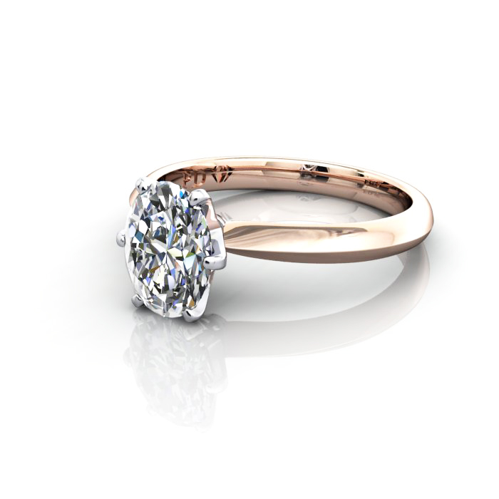 Oval Cut Solitaire Diamond Ring Rose Gold RS49 LF Oval Cut Solitaire Diamond Ring Rose Gold RS49 LF