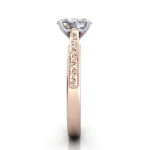 Oval Cut Solitaire Diamond Ring Rose Gold RS50 SV