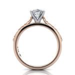 Oval Cut Solitaire Diamond Ring Rose Gold RS50 TF