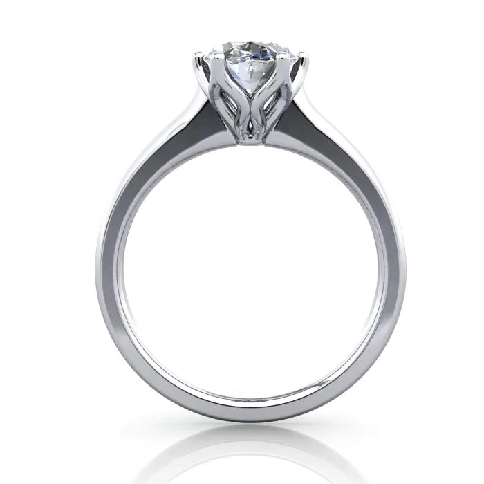 Oval Cut Solitaire Diamond Ring White Gold RS19 TF Oval Cut Solitaire Diamond Ring White Gold RS19 TF