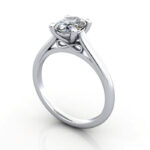 Oval Cut Solitaire Diamond Ring White Gold RS34 3D Oval Cut Solitaire Diamond Ring White Gold RS34 3D