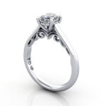 Oval Cut Solitaire Diamond Ring White Gold RS35 3D Oval Cut Solitaire Diamond Ring White Gold RS35 3D