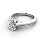 Oval Cut Solitaire Diamond Ring White Gold RS35 LF Oval Cut Solitaire Diamond Ring White Gold RS35 LF