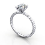 Oval Cut Solitaire Diamond Ring White Gold RS38 3D Oval Cut Solitaire Diamond Ring White Gold RS38 3D