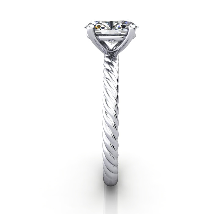 Oval Cut Solitaire Diamond Ring White Gold RS38 SV Oval Cut Solitaire Diamond Ring White Gold RS38 SV