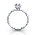 Oval Cut Solitaire Diamond Ring White Gold RS38 TF Oval Cut Solitaire Diamond Ring White Gold RS38 TF