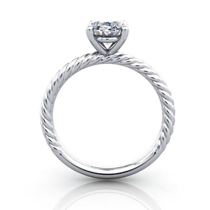 Oval Cut Solitaire Diamond Ring White Gold RS38 TF Oval Cut Solitaire Diamond Ring White Gold RS38 TF