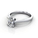 Oval Cut Solitaire Diamond Ring White Gold RS41 LF Oval Cut Solitaire Diamond Ring White Gold RS41 LF