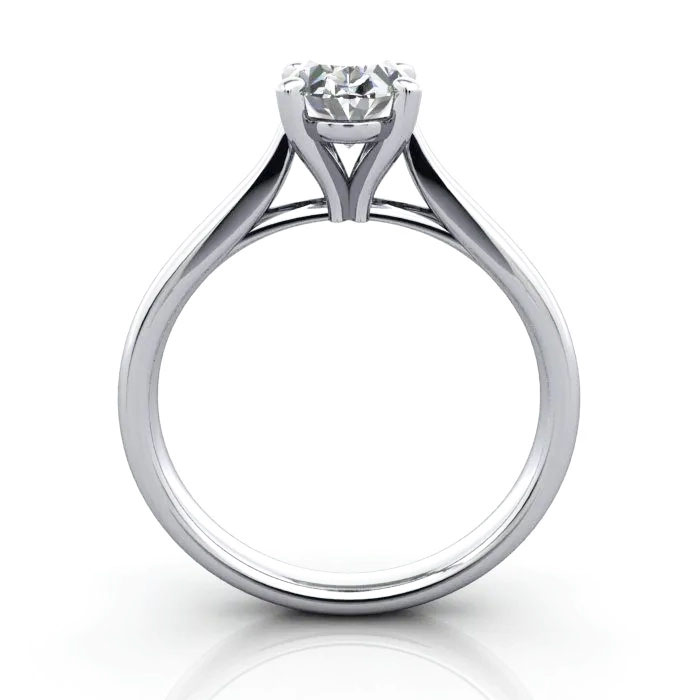 Oval Cut Solitaire Diamond Ring White Gold RS41 TF Oval Cut Solitaire Diamond Ring White Gold RS41 TF