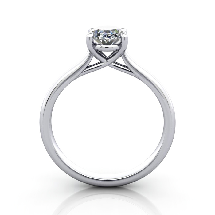 Oval Cut Solitaire Diamond Ring White Gold RS44 TF Oval Cut Solitaire Diamond Ring White Gold RS44 TF