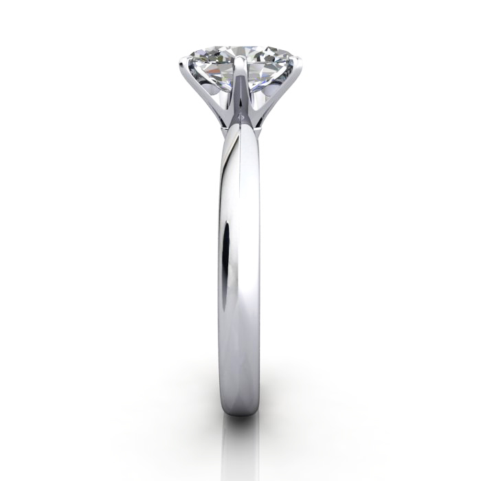 Oval Cut Solitaire Diamond Ring White Gold RS49 SV Oval Cut Solitaire Diamond Ring White Gold RS49 SV